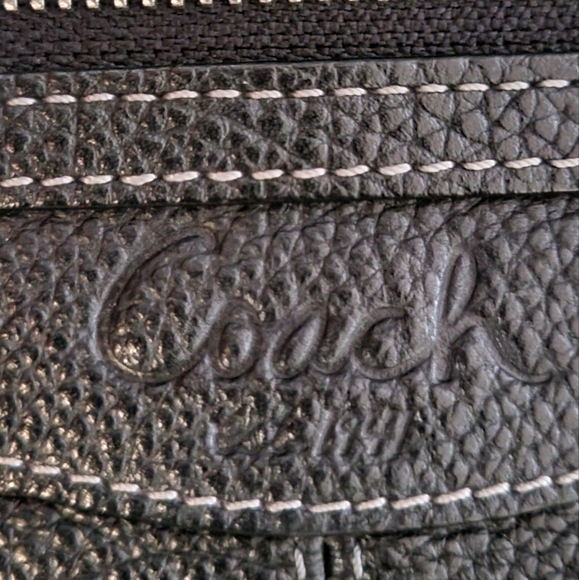 Coach Black Leather Tote Bag - Picture 5 of 12